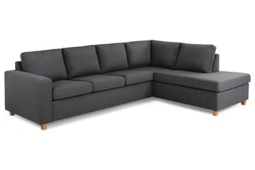Crazy 4-sits Högervänd L-formad Schäslongsoffa i Tyg - Mörkgrå - Products - Möbler - Soffa - Divansoffa & schäslongsoffa - 3 sits soffa med divan
