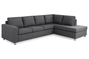 Crazy 4-sits Högervänd L-formad Schäslongsoffa i Tyg - Mörkgrå - Products - Möbler - Soffa - Divansoffa & schäslongsoffa - 3 sits soffa med divan