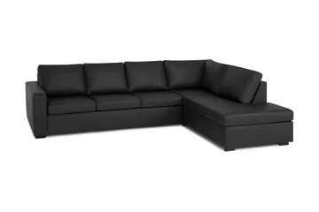 Crazy 4-sits Högervänd L-formad Schäslongsoffa i Tyg - Svart - Products - Möbler - Soffa - Divansoffa & schäslongsoffa - 3 sits soffa med divan
