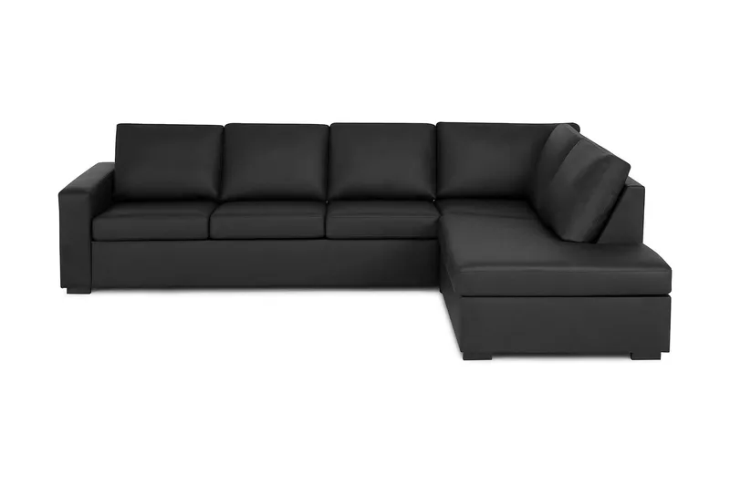 Crazy 4-sits Högervänd L-formad Schäslongsoffa i Tyg - Svart - Products - Möbler - Soffa - Divansoffa & schäslongsoffa - 3 sits soffa med divan