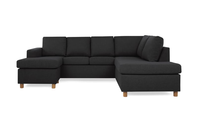 Crazy 4-sits Högervänd U-formad Large Soffa med Divan och Schäslong i Tyg - Antracit - Products - Möbler - Soffa - Divansoffa & schäslongsoffa - 3 sits soffa med divan