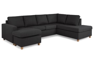 Crazy 4-sits Högervänd U-formad Large Soffa med Divan och Schäslong i Tyg - Antracit - Products - Möbler - Soffa - Divansoffa & schäslongsoffa - 4 sits soffa med divan