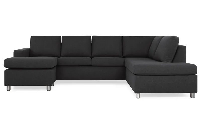 Crazy 4-sits Högervänd U-formad Large Soffa med Divan och Schäslong i Tyg - Antracit - Products - Möbler - Soffa - Divansoffa & schäslongsoffa - 4 sits soffa med divan