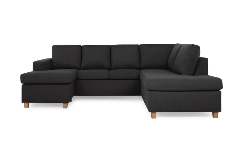 Crazy 4-sits Högervänd U-formad Large Soffa med Divan och Schäslong i Tyg - Antracit - Products - Möbler - Soffa - Divansoffa & schäslongsoffa - 3 sits soffa med divan
