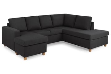 Crazy 4-sits Högervänd U-formad Large Soffa med Divan och Schäslong i Tyg - Antracit - Products - Möbler - Soffa - Divansoffa & schäslongsoffa - 3 sits soffa med divan