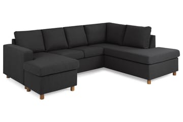 Crazy 4-sits Högervänd U-formad Large Soffa med Divan och Schäslong i Tyg - Antracit - Products - Möbler - Soffa - Divansoffa & schäslongsoffa - 3 sits soffa med divan