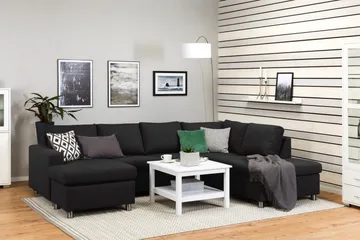 Crazy 4-sits Högervänd U-formad Large Soffa med Divan och Schäslong i Tyg - Antracit - Products - Möbler - Soffa - Divansoffa & schäslongsoffa - 4 sits soffa med divan