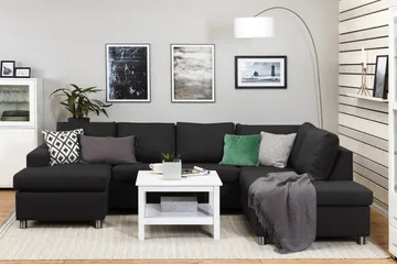 Crazy 4-sits Högervänd U-formad Large Soffa med Divan och Schäslong i Tyg - Antracit - Products - Möbler - Soffa - Divansoffa & schäslongsoffa - 4 sits soffa med divan