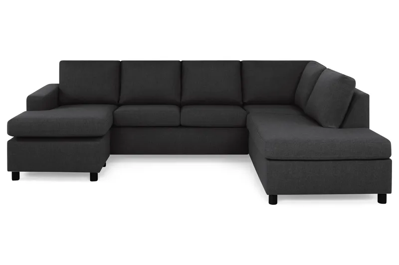 Crazy 4-sits Högervänd U-formad Large Soffa med Divan och Schäslong i Tyg - Antracit - Products - Möbler - Soffa - Divansoffa & schäslongsoffa - 4 sits soffa med divan