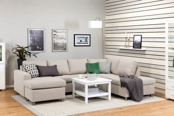 Crazy 4-sits Högervänd U-formad Large Soffa med Divan och Schäslong i Tyg - Beige - Products - Möbler - Soffa - Divansoffa & schäslongsoffa - 4 sits soffa med divan