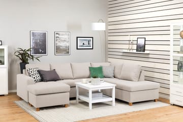 Crazy 4-sits Högervänd U-formad Large Soffa med Divan och Schäslong i Tyg - Beige - Products - Möbler - Soffa - Divansoffa & schäslongsoffa - 4 sits soffa med divan