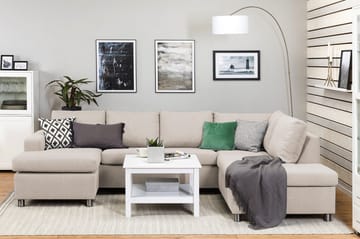 Crazy 4-sits Högervänd U-formad Large Soffa med Divan och Schäslong i Tyg - Beige - Products - Möbler - Soffa - Divansoffa & schäslongsoffa - 4 sits soffa med divan