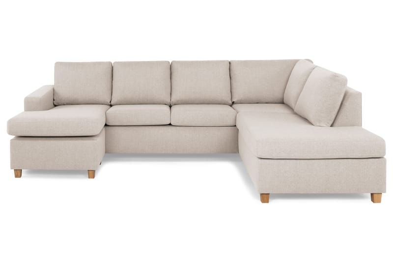 Crazy 4-sits Högervänd U-formad Large Soffa med Divan och Schäslong i Tyg - Beige - Products - Möbler - Soffa - Divansoffa & schäslongsoffa - 4 sits soffa med divan