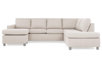Crazy 4-sits Högervänd U-formad Large Soffa med Divan och Schäslong i Tyg - Beige - Products - Möbler - Soffa - Divansoffa & schäslongsoffa - 4 sits soffa med divan