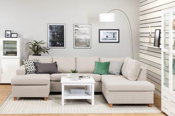 Crazy 4-sits Högervänd U-formad Large Soffa med Divan och Schäslong i Tyg - Beige - Products - Möbler - Soffa - Divansoffa & schäslongsoffa - 4 sits soffa med divan