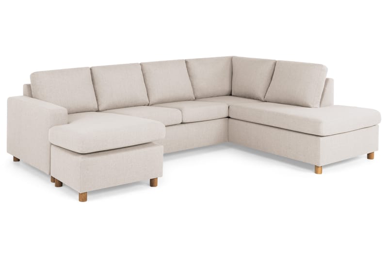 Crazy 4-sits Högervänd U-formad Large Soffa med Divan och Schäslong i Tyg - Beige - Products - Möbler - Soffa - Divansoffa & schäslongsoffa - 4 sits soffa med divan