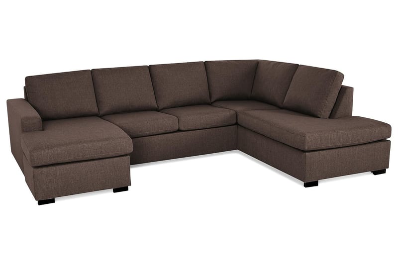 Crazy 4-sits Högervänd U-formad Large Soffa med Divan och Schäslong i Tyg - Brun - Products - Möbler - Soffa - Divansoffa & schäslongsoffa - 4 sits soffa med divan