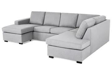 Crazy 4-sits Högervänd U-formad Large Soffa med Divan och Schäslong i Tyg - Grå - Products - Möbler - Soffa - Divansoffa & schäslongsoffa - 4 sits soffa med divan