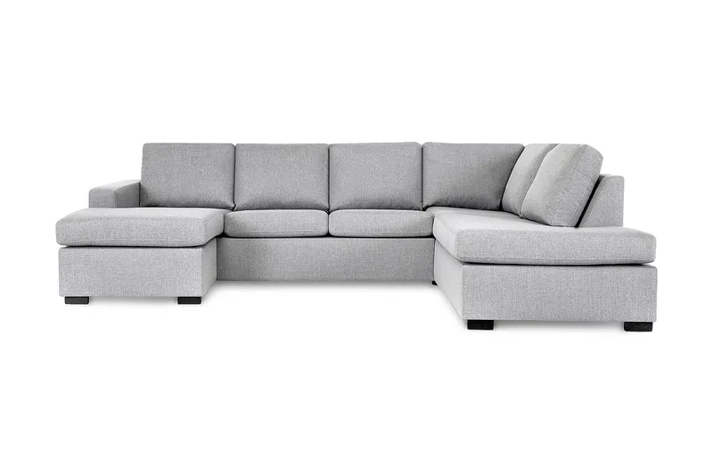 Crazy 4-sits Högervänd U-formad Large Soffa med Divan och Schäslong i Tyg - Grå - Products - Möbler - Soffa - Divansoffa & schäslongsoffa - 4 sits soffa med divan