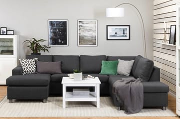 Crazy 4-sits Högervänd U-formad Large Soffa med Divan och Schäslong i Tyg - Mörkgrå - Products - Möbler - Soffa - Divansoffa & schäslongsoffa - 4 sits soffa med divan