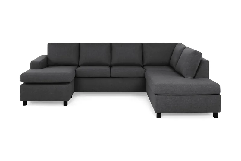 Crazy 4-sits Högervänd U-formad Large Soffa med Divan och Schäslong i Tyg - Mörkgrå - Products - Möbler - Soffa - Divansoffa & schäslongsoffa - 4 sits soffa med divan