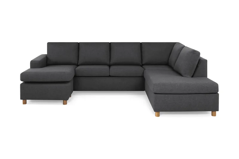 Crazy 4-sits Högervänd U-formad Large Soffa med Divan och Schäslong i Tyg - Mörkgrå - Products - Möbler - Soffa - Divansoffa & schäslongsoffa - 4 sits soffa med divan