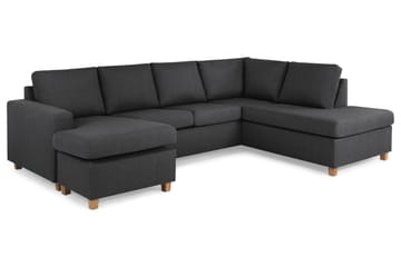 Crazy 4-sits Högervänd U-formad Large Soffa med Divan och Schäslong i Tyg - Mörkgrå - Products - Möbler - Soffa - Divansoffa & schäslongsoffa - 4 sits soffa med divan