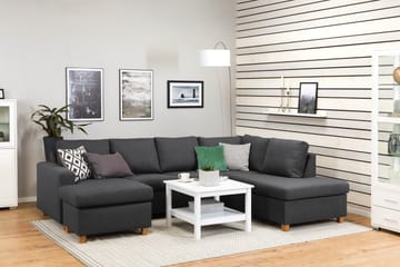 Crazy 4-sits Högervänd U-formad Large Soffa med Divan och Schäslong i Tyg - Mörkgrå - Products - Möbler - Soffa - Divansoffa & schäslongsoffa - 4 sits soffa med divan