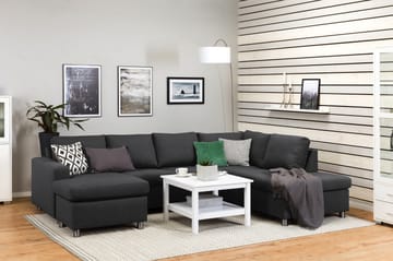 Crazy 4-sits Högervänd U-formad Large Soffa med Divan och Schäslong i Tyg - Mörkgrå - Products - Möbler - Soffa - Divansoffa & schäslongsoffa - 4 sits soffa med divan