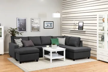 Crazy 4-sits Högervänd U-formad Large Soffa med Divan och Schäslong i Tyg - Mörkgrå - Products - Möbler - Soffa - Divansoffa & schäslongsoffa - 4 sits soffa med divan
