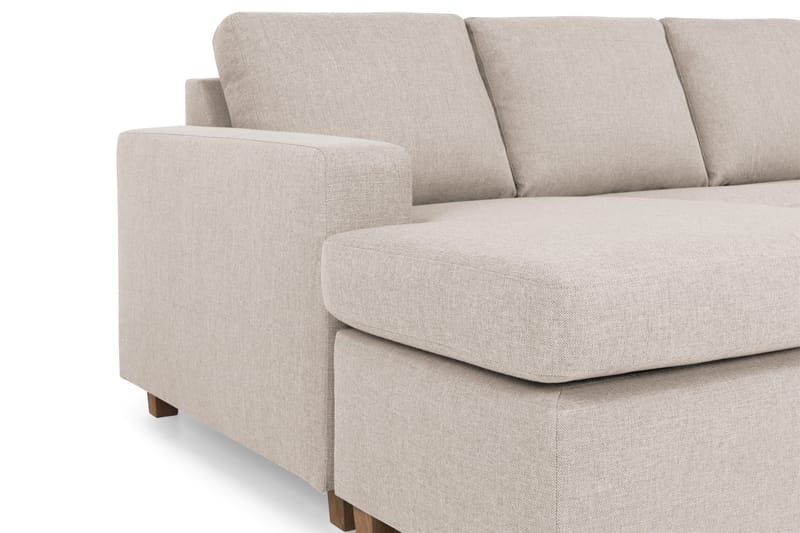 Crazy 4-sits Högervänd U-formad Small Soffa med Divan och Schäslong i Tyg - Beige - Products - Möbler - Soffa - Divansoffa & schäslongsoffa - 4 sits soffa med divan