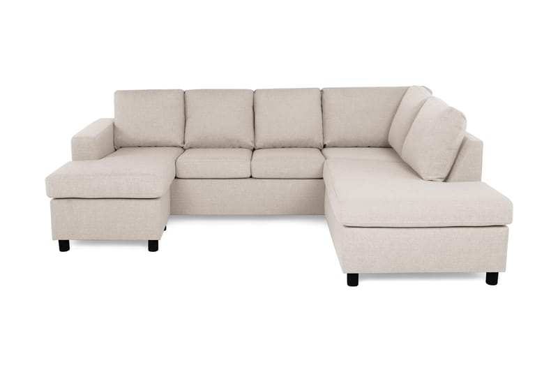 Crazy 4-sits Högervänd U-formad Small Soffa med Divan och Schäslong i Tyg - Beige - Products - Möbler - Soffa - Divansoffa & schäslongsoffa - 4 sits soffa med divan
