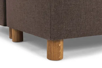 Crazy 4-sits Högervänd U-formad Small Soffa med Divan och Schäslong i Tyg - Brun - Products - Möbler - Soffa - Divansoffa & schäslongsoffa - 3 sits soffa med divan