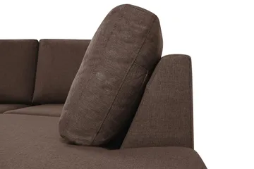Crazy 4-sits Högervänd U-formad Small Soffa med Divan och Schäslong i Tyg - Brun - Products - Möbler - Soffa - Divansoffa & schäslongsoffa - 3 sits soffa med divan