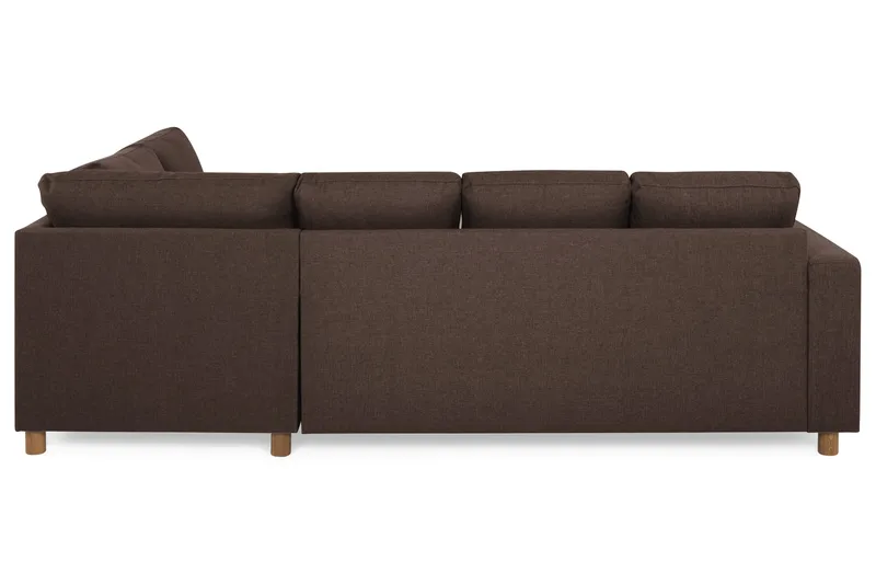 Crazy 4-sits Högervänd U-formad Small Soffa med Divan och Schäslong i Tyg - Brun - Products - Möbler - Soffa - Divansoffa & schäslongsoffa - 3 sits soffa med divan