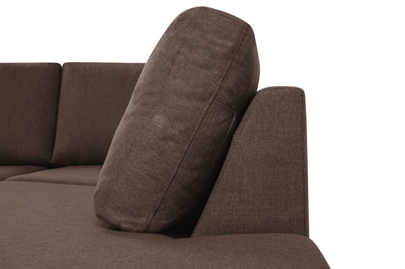 Crazy 4-sits Högervänd U-formad Small Soffa med Divan och Schäslong i Tyg - Brun - Products - Möbler - Soffa - Divansoffa & schäslongsoffa - 3 sits soffa med divan