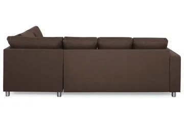 Crazy 4-sits Högervänd U-formad Small Soffa med Divan och Schäslong i Tyg - Brun - Products - Möbler - Soffa - Divansoffa & schäslongsoffa - 3 sits soffa med divan