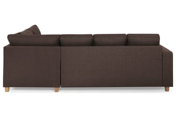 Crazy 4-sits Högervänd U-formad Small Soffa med Divan och Schäslong i Tyg - Brun - Products - Möbler - Soffa - Divansoffa & schäslongsoffa - 3 sits soffa med divan