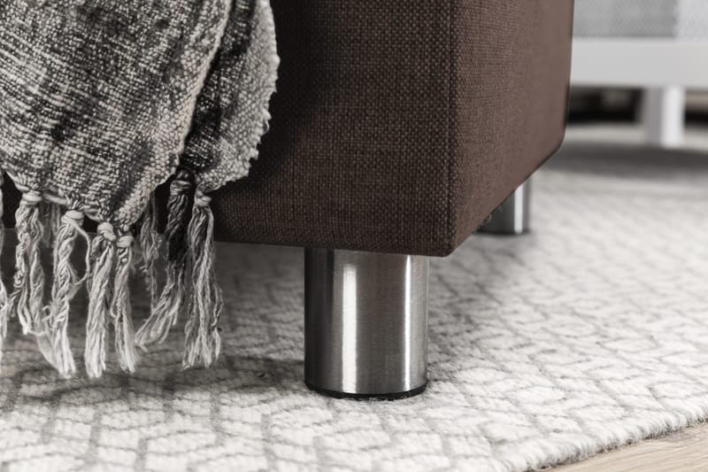 Crazy 4-sits Högervänd U-formad Small Soffa med Divan och Schäslong i Tyg - Brun - Products - Möbler - Soffa - Divansoffa & schäslongsoffa - 3 sits soffa med divan