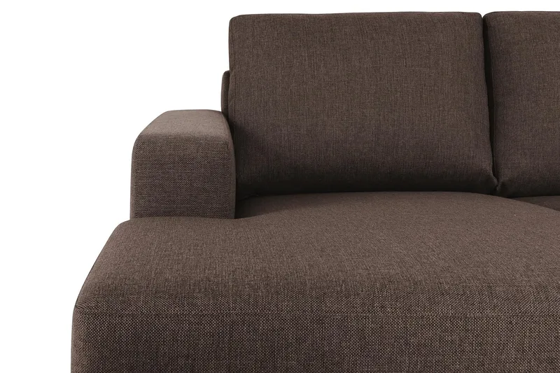 Crazy 4-sits Högervänd U-formad Small Soffa med Divan och Schäslong i Tyg - Brun - Products - Möbler - Soffa - Divansoffa & schäslongsoffa - 3 sits soffa med divan