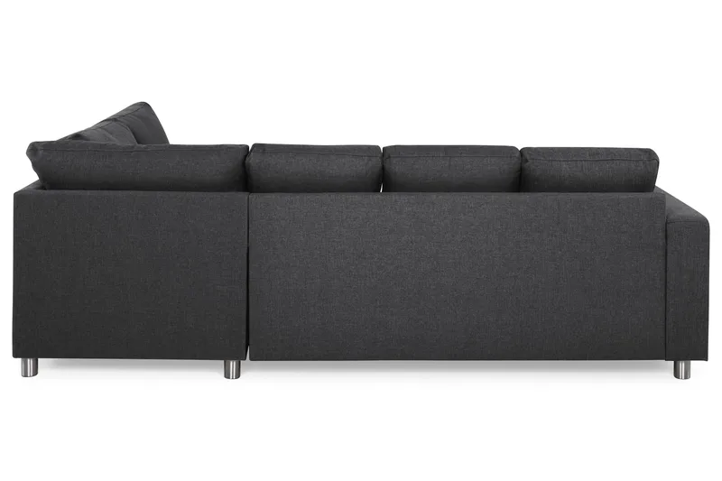 Crazy 4-sits Högervänd U-formad Small Soffa med Divan och Schäslong i Tyg - Mörkgrå - Products - Möbler - Soffa - Divansoffa & schäslongsoffa - 3 sits soffa med divan