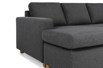 Crazy 4-sits Högervänd U-formad Small Soffa med Divan och Schäslong i Tyg - Mörkgrå - Products - Möbler - Soffa - Divansoffa & schäslongsoffa - 3 sits soffa med divan