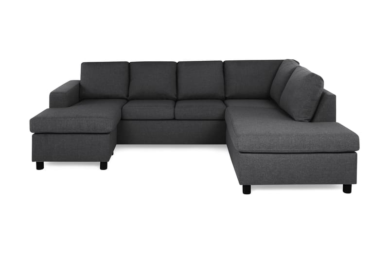 Crazy 4-sits Högervänd U-formad Small Soffa med Divan och Schäslong i Tyg - Mörkgrå - Products - Möbler - Soffa - Divansoffa & schäslongsoffa - 3 sits soffa med divan