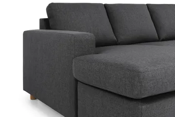 Crazy 4-sits Högervänd U-formad Small Soffa med Divan och Schäslong i Tyg - Mörkgrå - Products - Möbler - Soffa - Divansoffa & schäslongsoffa - 3 sits soffa med divan