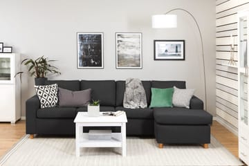 Crazy 4-sits Vändbar L-formad Divansoffa i Tyg - Antracit - Products - Möbler - Soffa - Divansoffa & schäslongsoffa - 4 sits soffa med divan