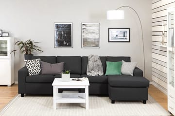 Crazy 4-sits Vändbar L-formad Divansoffa i Tyg - Antracit - Products - Möbler - Soffa - Divansoffa & schäslongsoffa - 4 sits soffa med divan