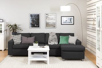 Crazy 4-sits Vändbar L-formad Divansoffa i Tyg - Antracit - Products - Möbler - Soffa - Divansoffa & schäslongsoffa - 4 sits soffa med divan