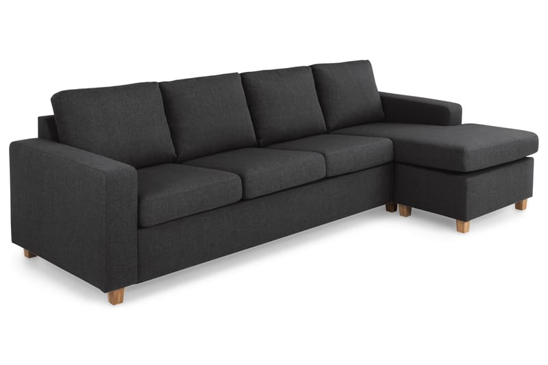 Crazy 4-sits Vändbar L-formad Divansoffa i Tyg - Antracit - Products - Möbler - Soffa - Divansoffa & schäslongsoffa - 4 sits soffa med divan