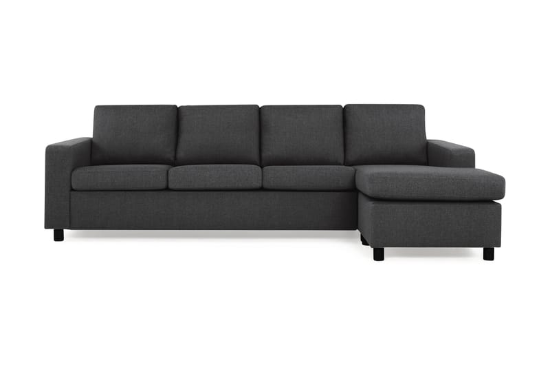Crazy 4-sits Vändbar L-formad Divansoffa i Tyg, Antracit