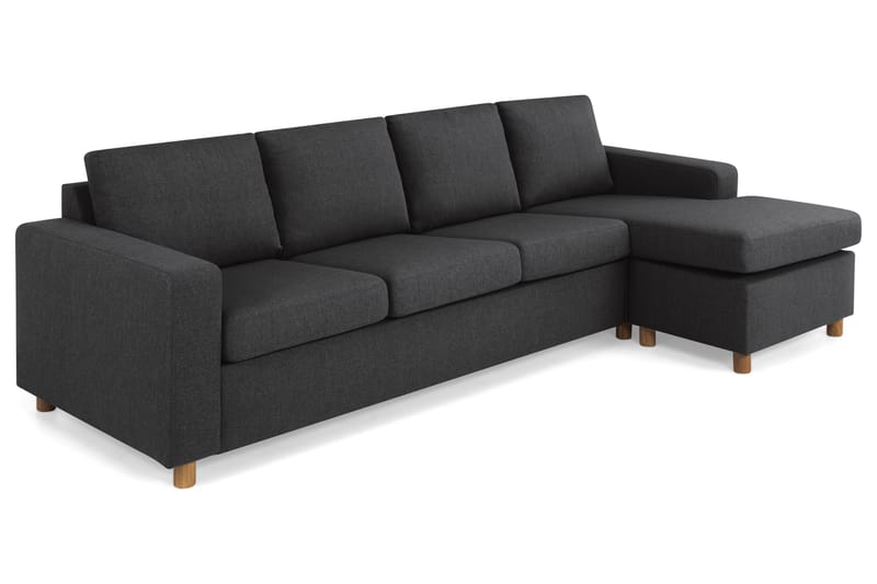 Crazy 4-sits Vändbar L-formad Divansoffa i Tyg - Antracit - Products - Möbler - Soffa - Divansoffa & schäslongsoffa - 4 sits soffa med divan